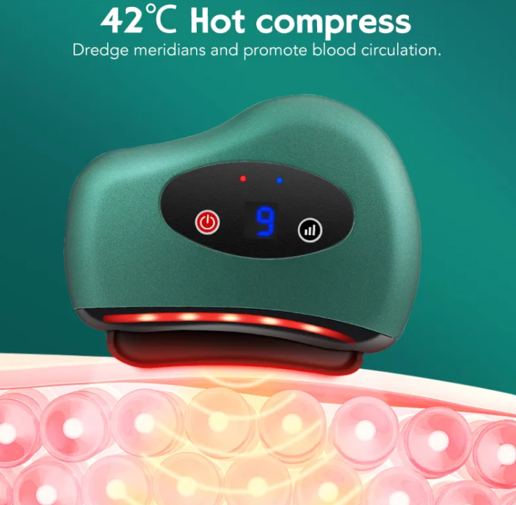HomeAura Heated Vibrating Gua Sha — Warm Sculpting Tool