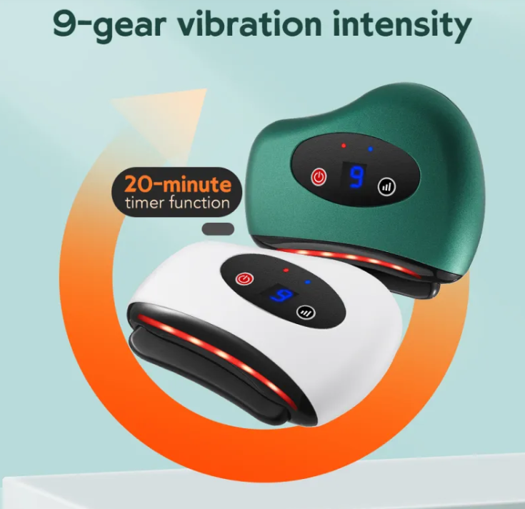 HomeAura Heated Vibrating Gua Sha — Warm Sculpting Tool
