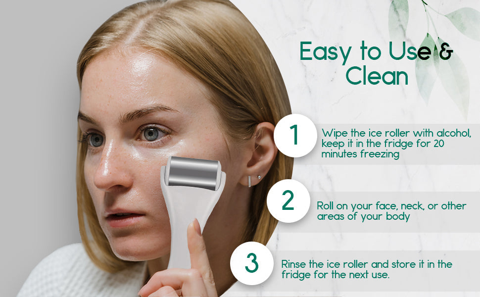 HomeAura Facial Ice Roller — Cooling De-Puff Tool