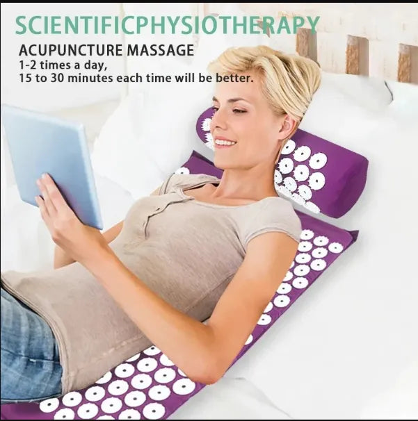 HomeAura Acupressure Mat & Pillow Set — Deep Unwind