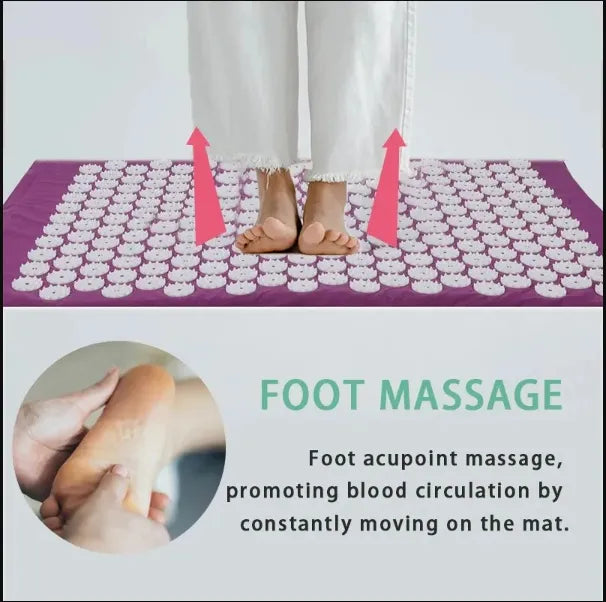 HomeAura Acupressure Mat & Pillow Set — Deep Unwind
