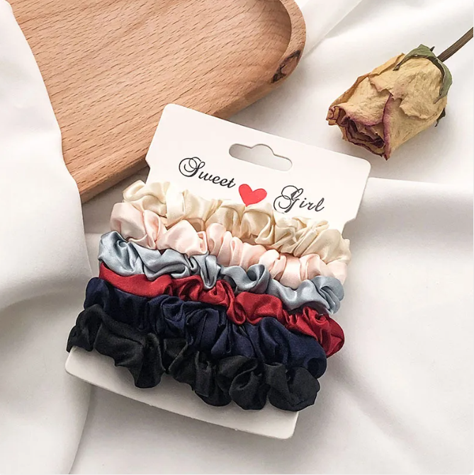 HomeAura Satin Scrunchies — Snag-Free Everyday Set