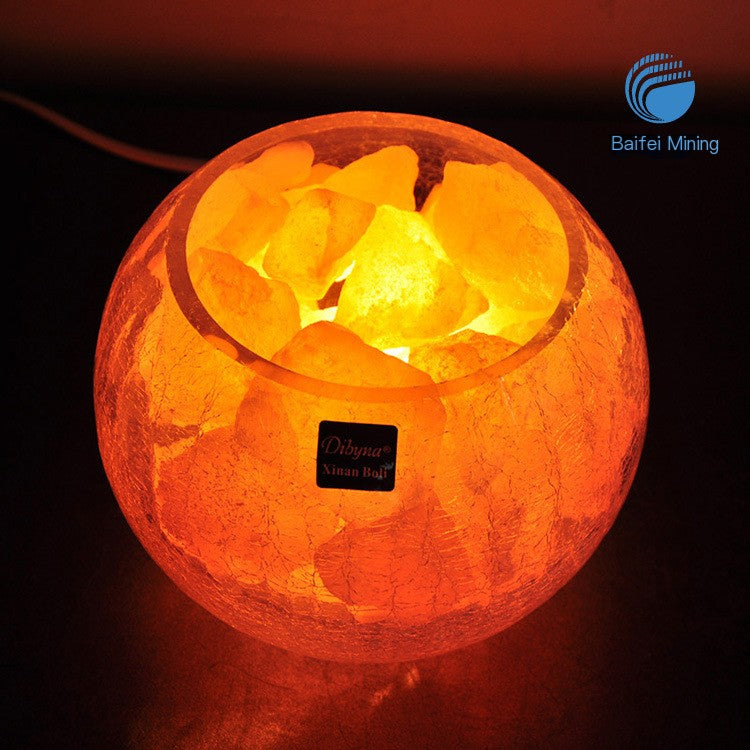 HomeAura Himalayan Salt Lamp — Hand-Carved Warm Glow