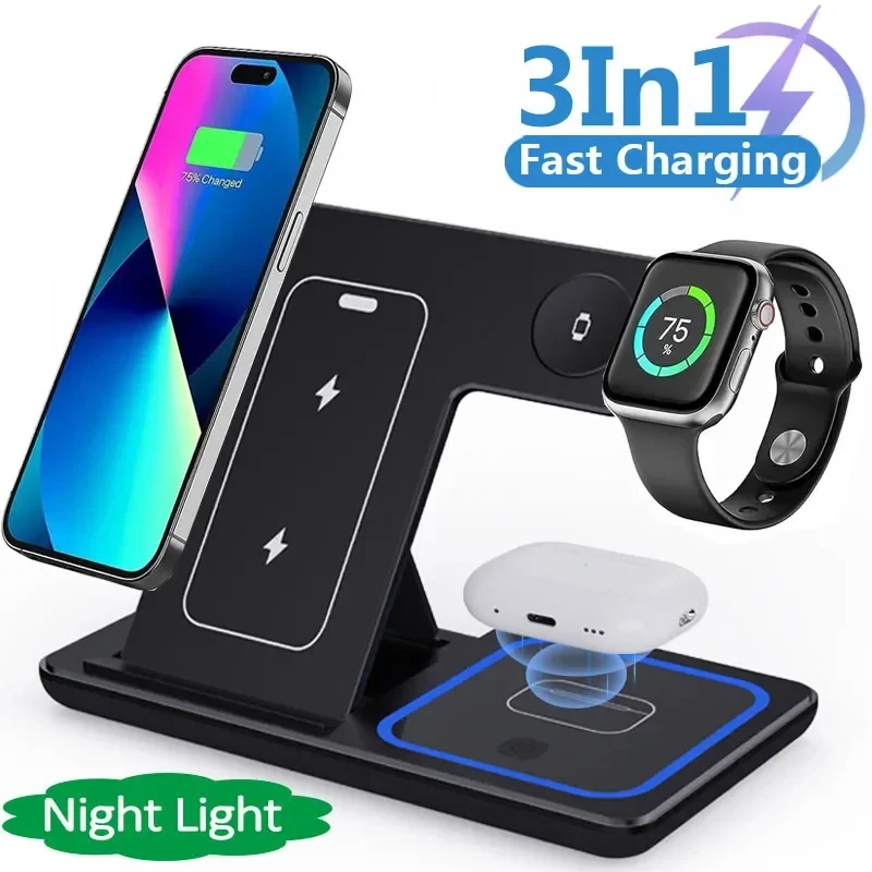 HomeAura 3-in-1 Folding Wireless Charging Station