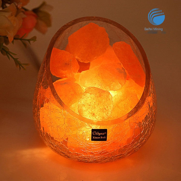 HomeAura Himalayan Salt Lamp — Hand-Carved Warm Glow