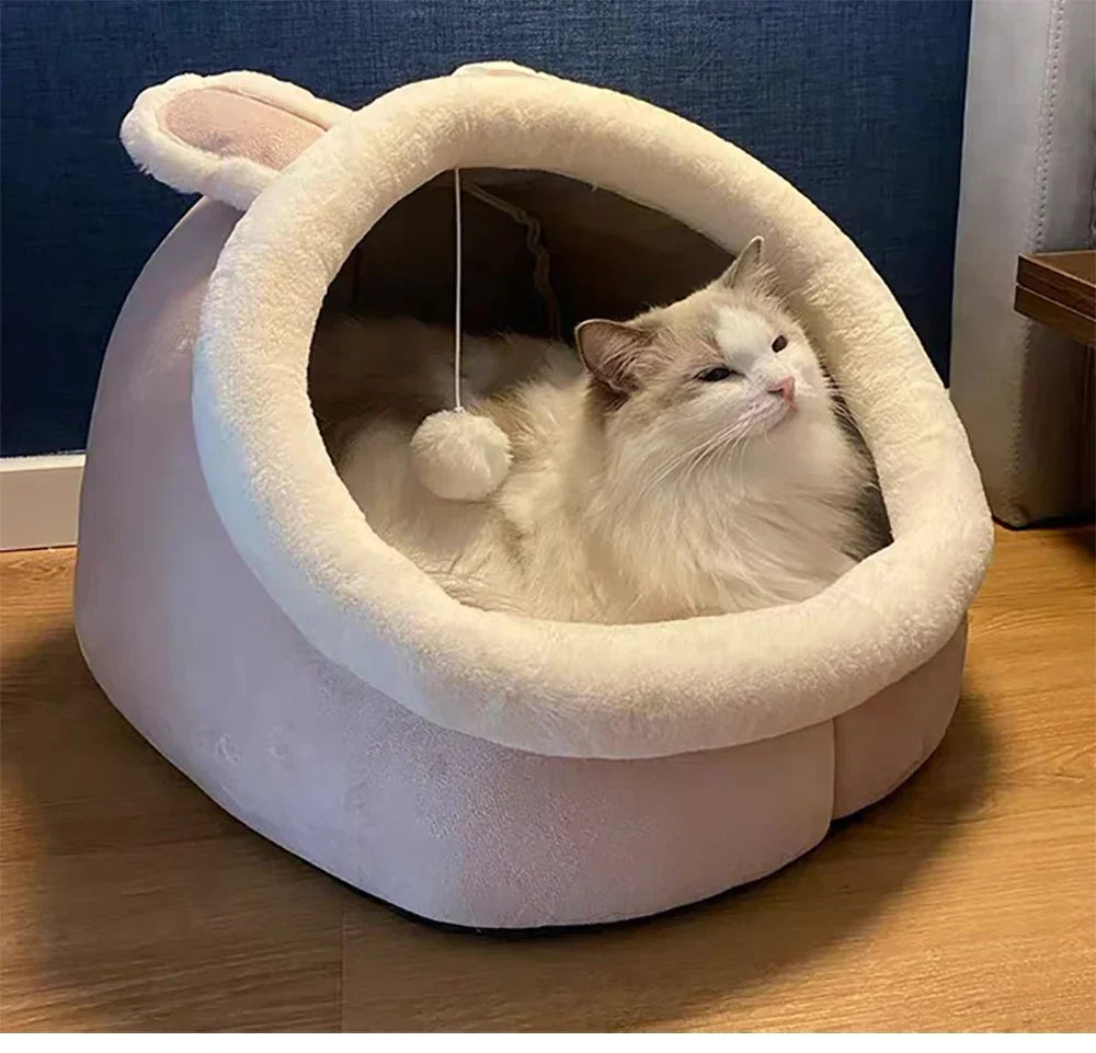 HomeAura Cozy Cave Cat Bed