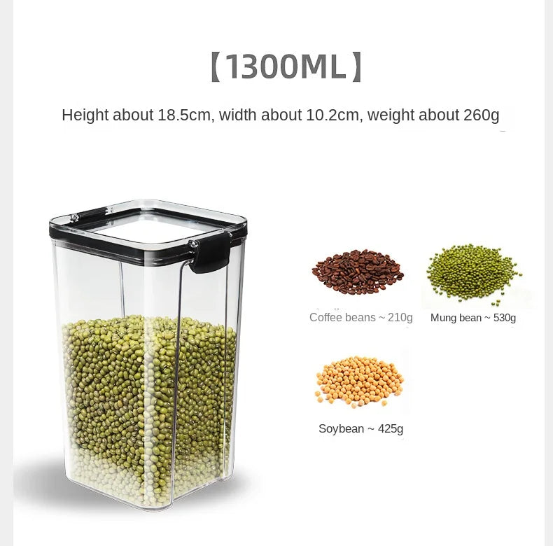 HomeAura Glass Pantry Storage Set