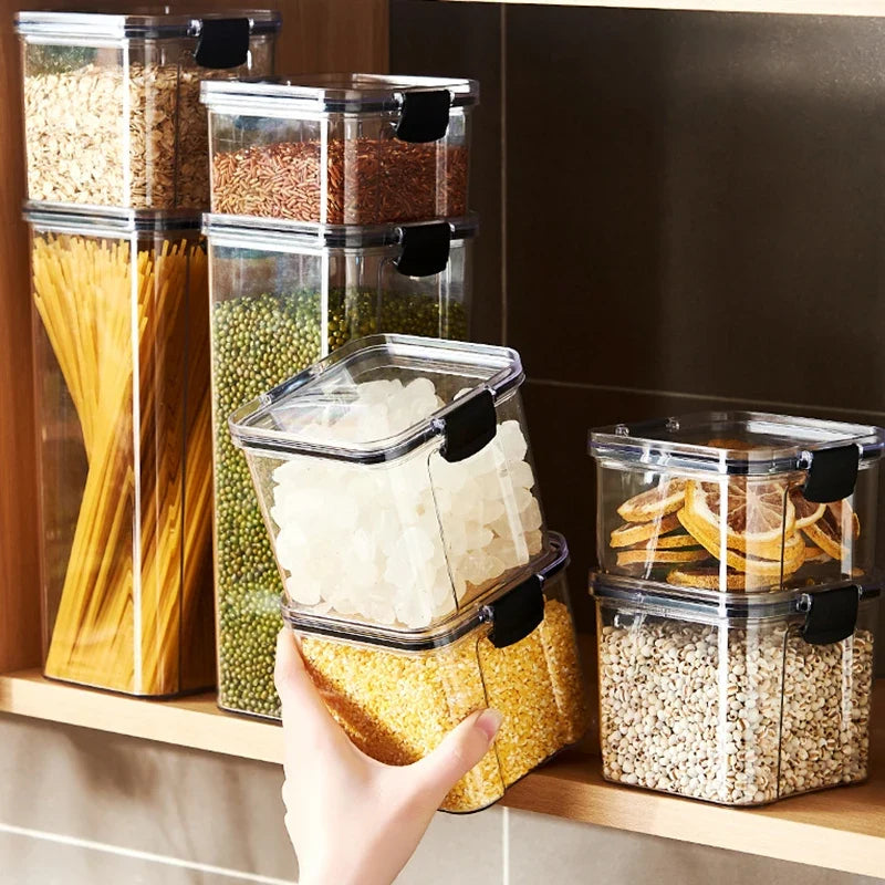HomeAura Glass Pantry Storage Set