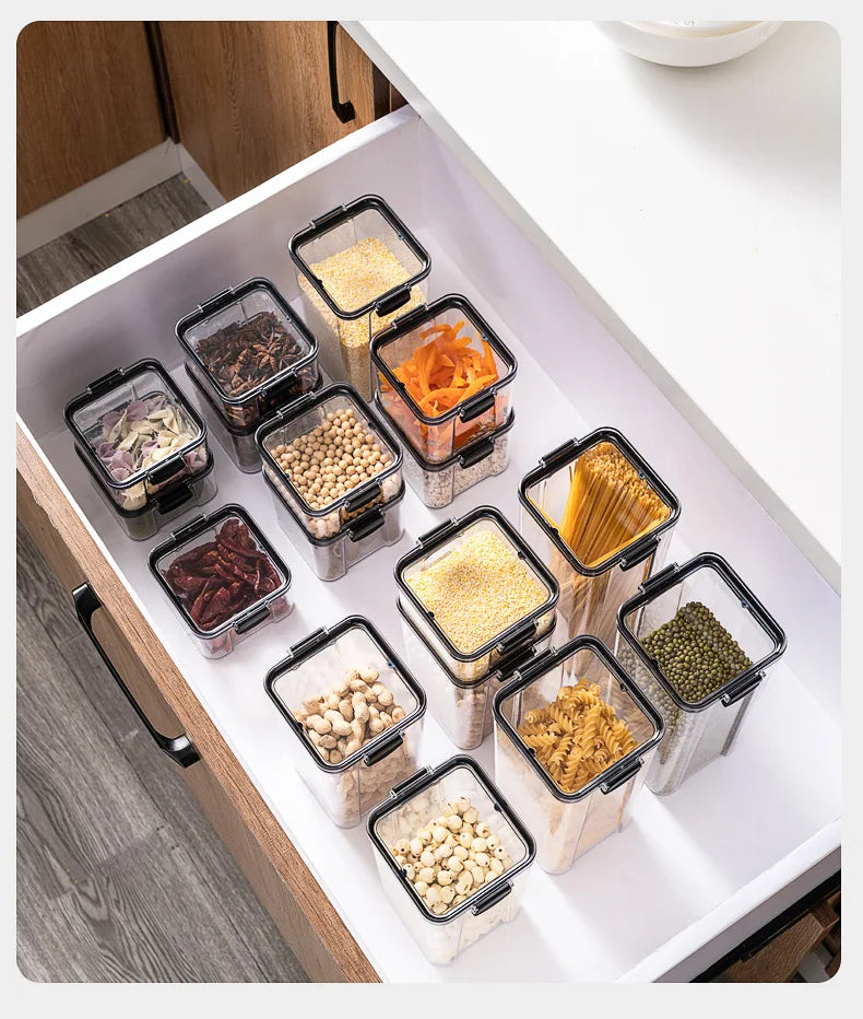 HomeAura Glass Pantry Storage Set