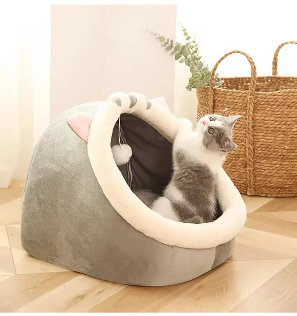 HomeAura Cozy Cave Cat Bed