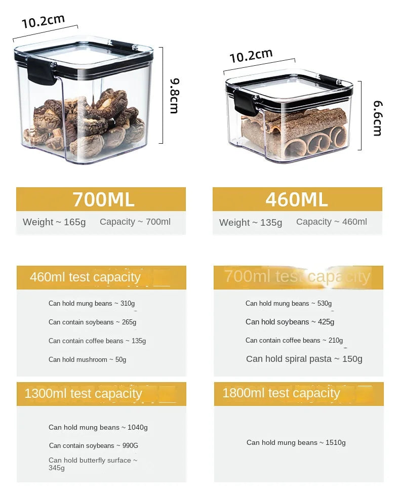 HomeAura Glass Pantry Storage Set