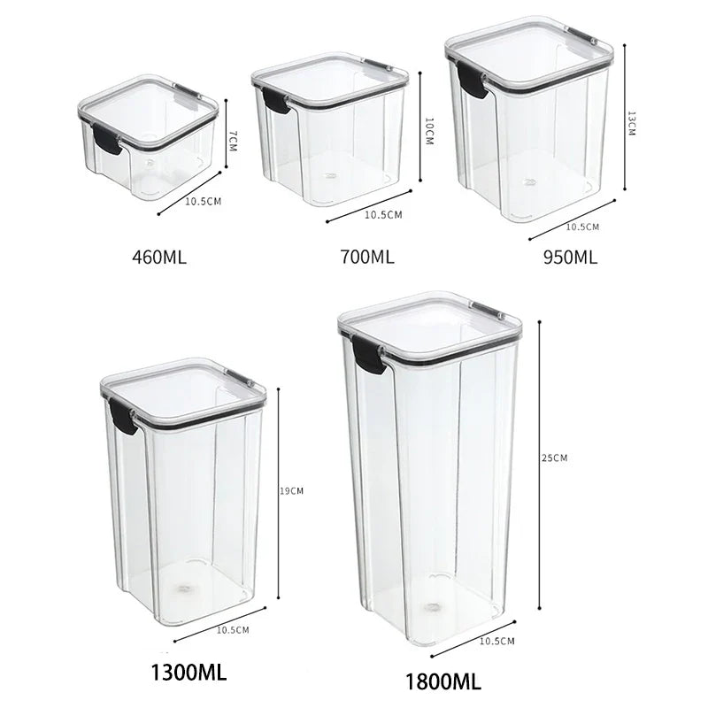 HomeAura Glass Pantry Storage Set