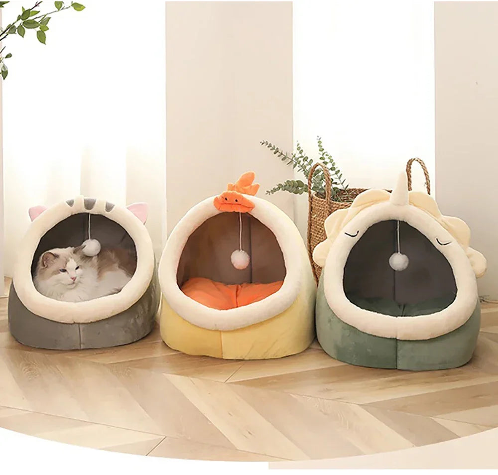 HomeAura Cozy Cave Cat Bed