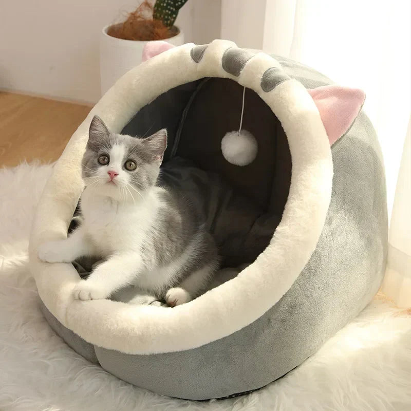 HomeAura Cozy Cave Cat Bed