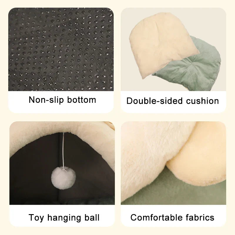 HomeAura Cozy Cave Cat Bed