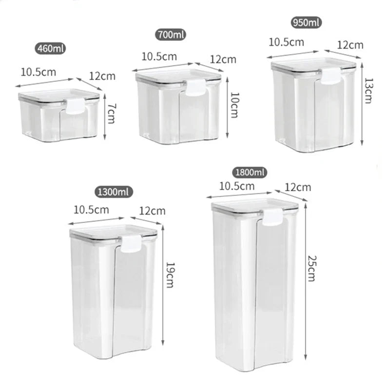 HomeAura Glass Pantry Storage Set