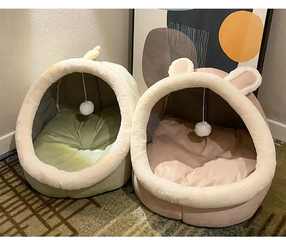 HomeAura Cozy Cave Cat Bed