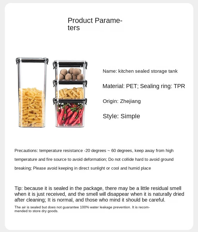 HomeAura Glass Pantry Storage Set