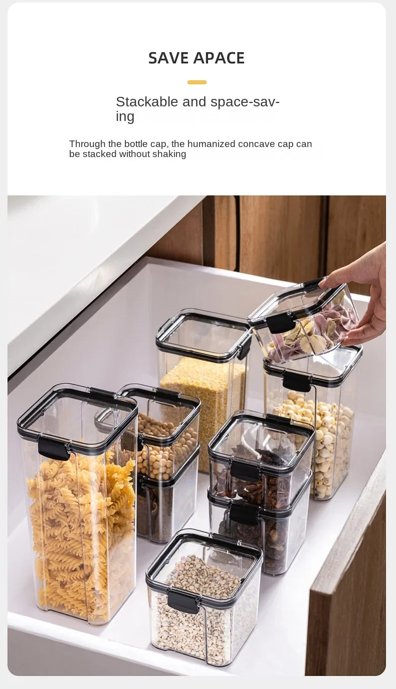 HomeAura Glass Pantry Storage Set