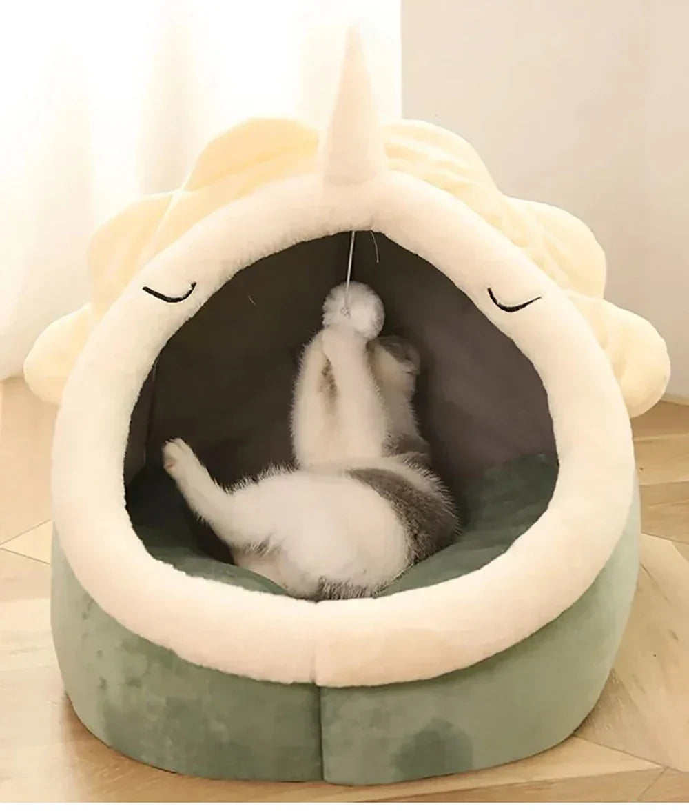 HomeAura Cozy Cave Cat Bed