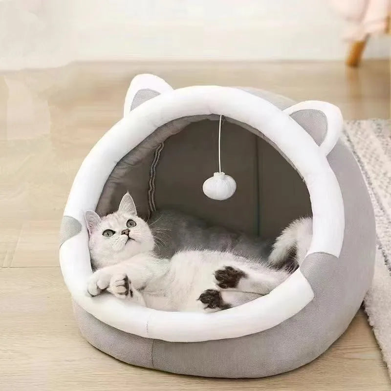 HomeAura Cozy Cave Cat Bed