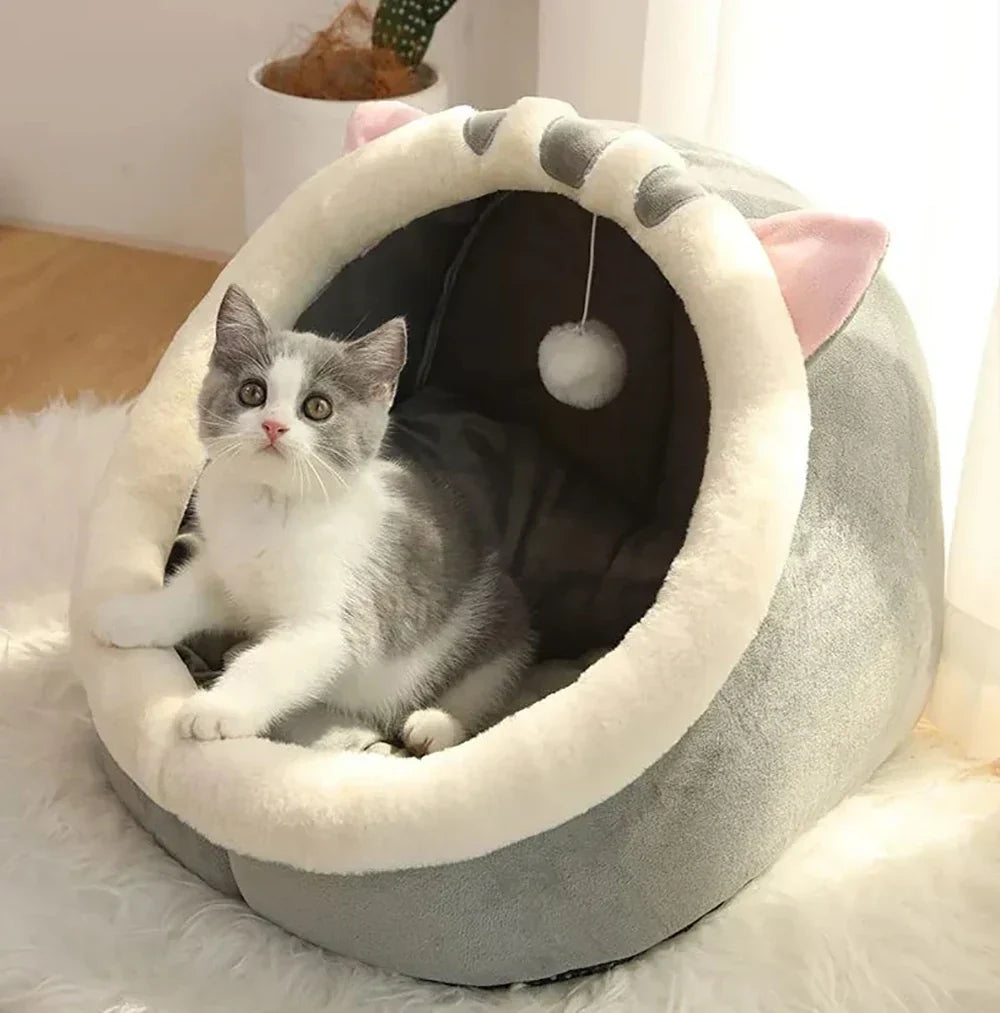 HomeAura Cozy Cave Cat Bed