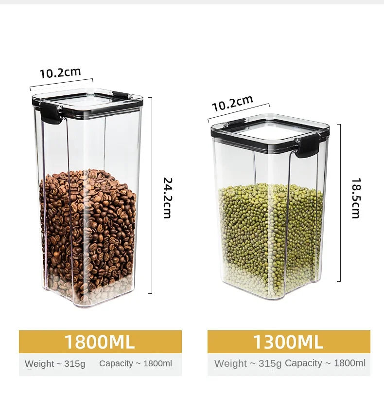 HomeAura Glass Pantry Storage Set