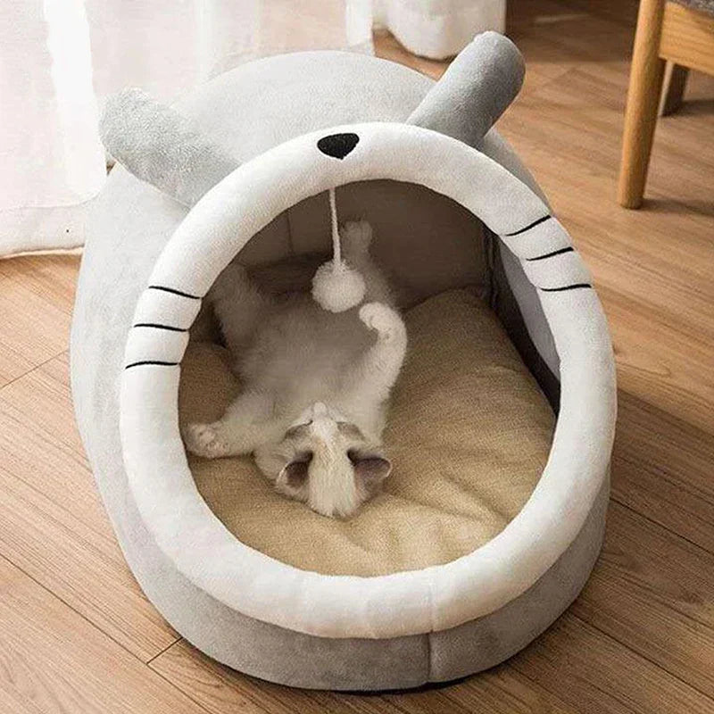 HomeAura Cozy Cave Cat Bed