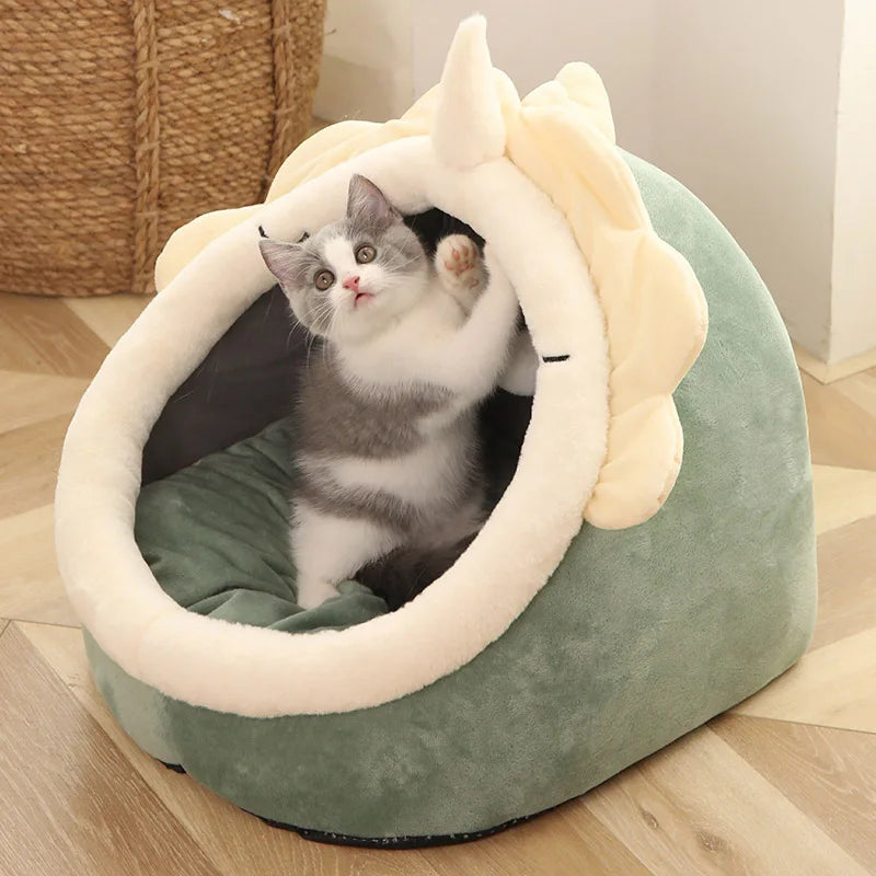 HomeAura Cozy Cave Cat Bed