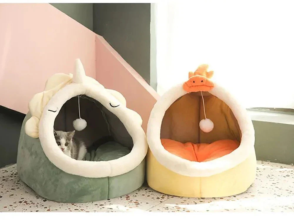 HomeAura Cozy Cave Cat Bed