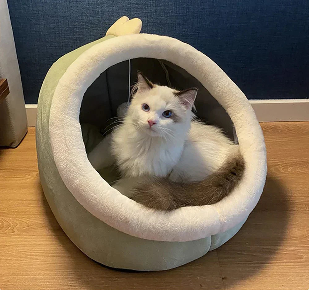 HomeAura Cozy Cave Cat Bed