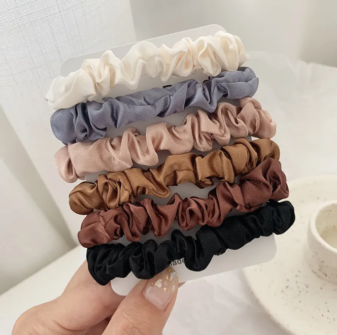 HomeAura Satin Scrunchies — Snag-Free Everyday Set