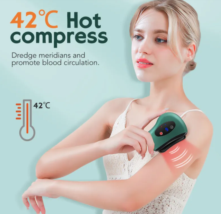 HomeAura Heated Vibrating Gua Sha — Warm Sculpting Tool