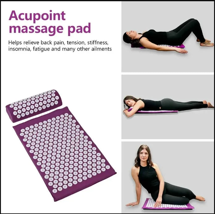 HomeAura Acupressure Mat & Pillow Set — Deep Unwind
