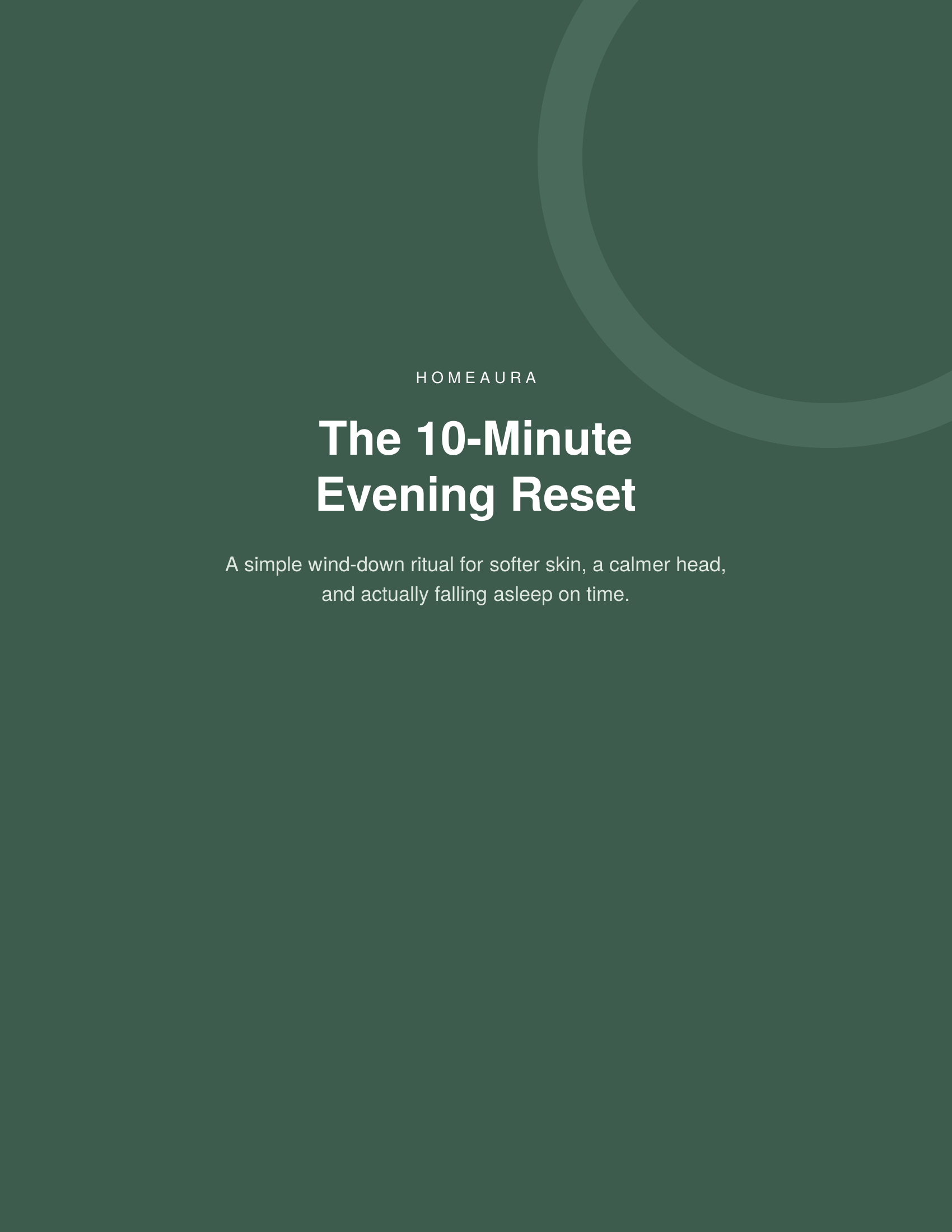 HomeAura — The 10-Minute Evening Reset (Digital Guide)